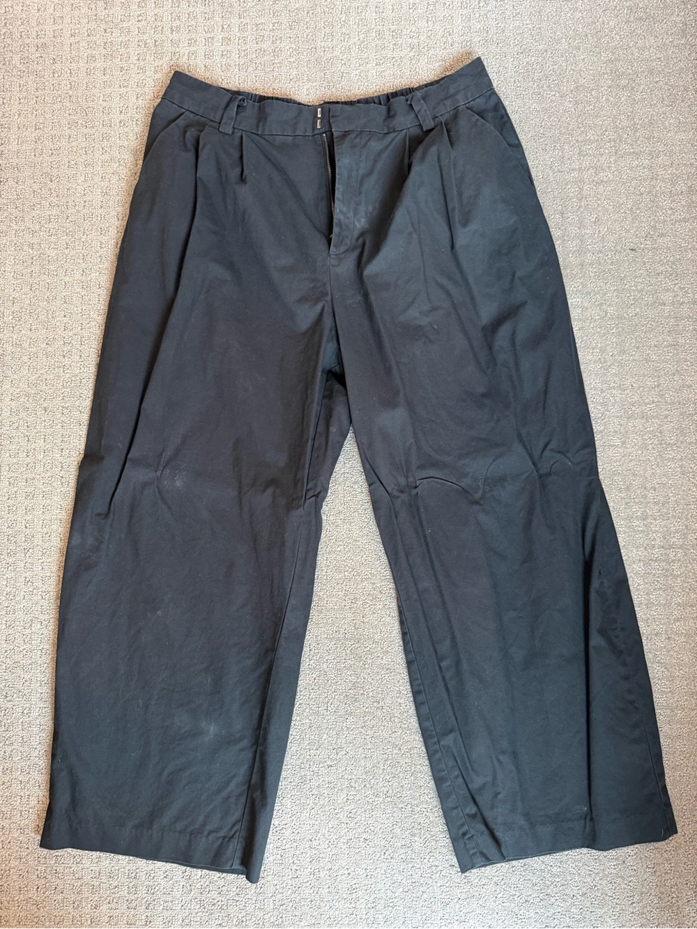 BDG Black Wide-Leg Pleated Trousers